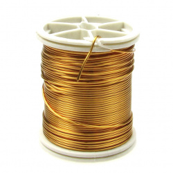 Jewellery Copper wire 0.8 mm gold ~ 7 meters
