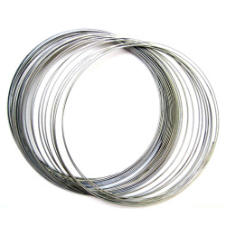 Sârmă pentru coliere 110x0,6 mm culoare argintiu -50 spire ~ 50 grame