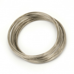 Sârmă pentru brățări 60x0,5 mm culoare argintiu -50 rotații ~ 16 grame