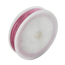 Steel Cord, Craft & Jewellery Making 0.45 mm pink -100 meters