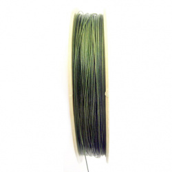 Steel Cord, Craft & Jewellery Making 0.45 mm green -100 meters