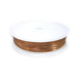 Copper Beading Wire for Jewelry Making / 0.3 mm / Copper Color ~ 20 meters