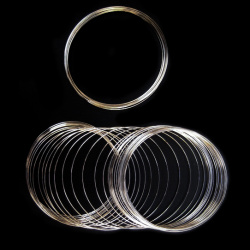 Sârmă pentru brățări 65x0,6 mm culoare argintiu -50 rotații ± 23 grame
