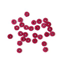 Stoc epuizat. Primeste notificare pe email cand produsul revine in stoc Șaibă de piele 6x2 mm visiniu -12,5 grame ~ 300 bucăți