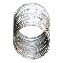 Sârmă pentru brățări 45x0,5 mm culoare argintiu -50 rotații ± 16 grame