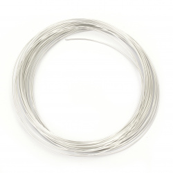 Wire aluminum 0.8 mm color silver ~ 10 meters