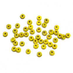 Stoc epuizat. Primeste notificare pe email cand produsul revine in stoc Saiba de piele 6x2 mm galben -12,5 grame ~ 300 buc