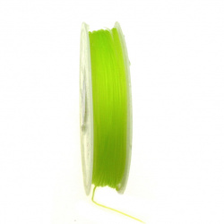 Beading Elastic Wire 0.6 mm Electric Green ~ 10 meters