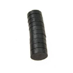 Black Magnet Flat Round, DIY Projects, Fridge Magnet 10x3 mm -10 pieces
