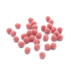 Extra Quality Pom Poms / 6 mm /  Pink - 50 pieces