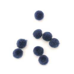 Pompoms 6 mm blue first quality -50 pieces
