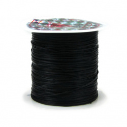 Silicon elastic 0,8 mm negru ~ 9 metri