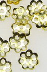 Metal Flower Bead Cap / 6x1 mm /  Gold - 100 pieces