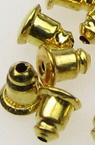 Винт за обеца 5x5 мм дупка 1 мм цвят злато -50 броя