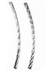 Тръбичка метална крива релеф 2x35 мм цвят бял -20 броя
