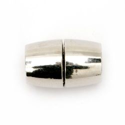 DIY Magnetic Clasp Jewellery Making 18x12 mm hole 8 mm color silver