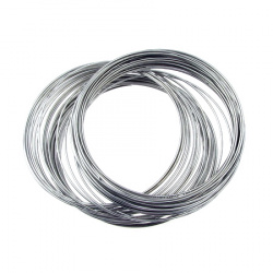 DIY Bracelet Memory Wire 60x0.8 mm color silver -50 turns ~ 39 grams