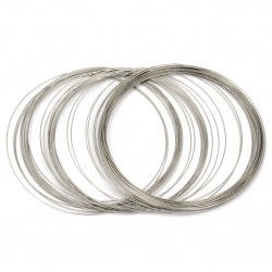 Jewellery Memory Wire Necklace 115x0.6 mm color silver -50 turns ~ 45 grams