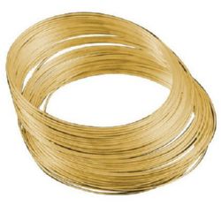 Jewellery Memory Wire for Necklaces 115x1 mm color gold -50 turns