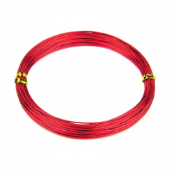 Sârmă aluminiu 0,8 mm culoare roșu -10 metri