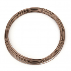 0.8 mm aluminum wire brown ~ 10 meters