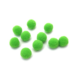 Pompoms 20 mm lumina verde -20 bucăți