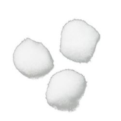 White Pompoms for Martenitsi and other Craft Projects / 30 mm - 10 pieces