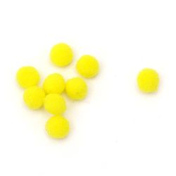 Pompoms 6 mm yellow first quality -50 pieces
