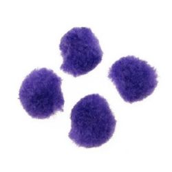Pompoms 12 mm purple dark -20 pieces