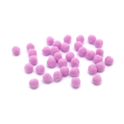 Помпони 6 мм розово лилави първо качество-50 броя