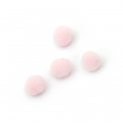 Помпони 6 мм розови бледо първо качество-50 броя