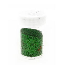 Jar of Glitter Powder for Decoration Green -7 ± 9 grams