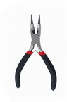 Mini pliers 128x65x10 mm with round long nose and a cutter
