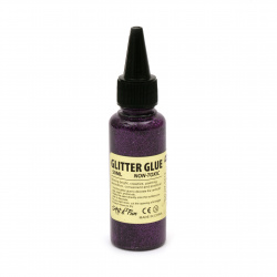 Glitter Glue Non-Toxic Decoration DIY, 50 ml, color Purple