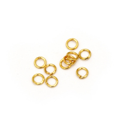 Split Jump Ring Stainless Steel 4x0.7 mm, Gold Color - 20 pcs