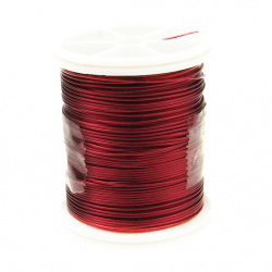 Jewelry Copper Wire 0.6 mm red dark ~ 12 meters
