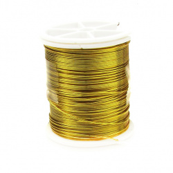 Jewelry Copper wire 0.6 mm gold pearl ~ 12 meters