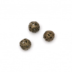 Margele metalica  bila  6 mm culoare bronz antic -50 bucăți