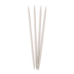 Aluminum Knitting Needles for Yarn Hobby Crafts, 4.00 mm, 20 cm, SKC B003 - 4 pieces