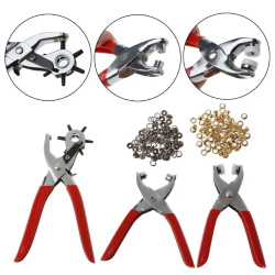 Set of 6 sizes Zambi Pliers, Eyelet Pliers and Snap Button Pliers