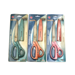 Stainless Steel Scissors with Cover, 23x7 cm, MIX