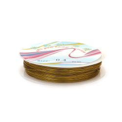 Iron Wire 0.4 mm / Gold Color ~ 9 meters