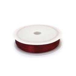 Flexible Soft Metal Jewelry Wire in Bright Red, 0.4 mm × 50 m – Perfect for Beading, Crafting, and Creative Jewelry Designs