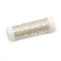 Sârmă ondulată spectaculoasă pentru decor MEYCO 0,25 mm culoare argintiu -25 grame