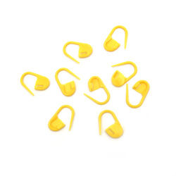 Plastic Safety Pin 20x8 mm, Yellow - 50 pieces
