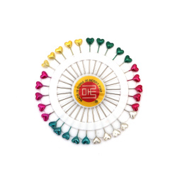 Ace decorative 55 mm inimioare colorate - 30 bucăți