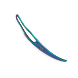 Cârlig/ac metalic pentru împletirea părului 6,5 cm culoare cameleon
