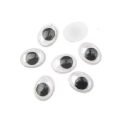 Wiggle Eyes for Decorations, DIY Crafts Handmade Accessories 8x10 mm - 50 pieces