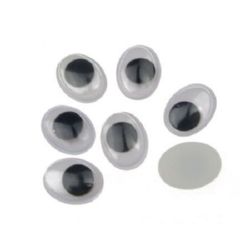 Googly Wiggle Eyes 10x15 mm - 50 pieces