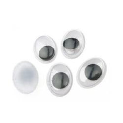 Wiggle Eyes, Clear, Decorations DIY Clothes, Kid Projects 12x16 mm - 50 pieces